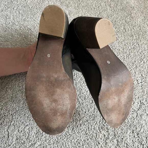 Diba True Later On Women’s Size 9 Black Leather & Suede Heel Ankle Boots Booties - Picture 4 of 5